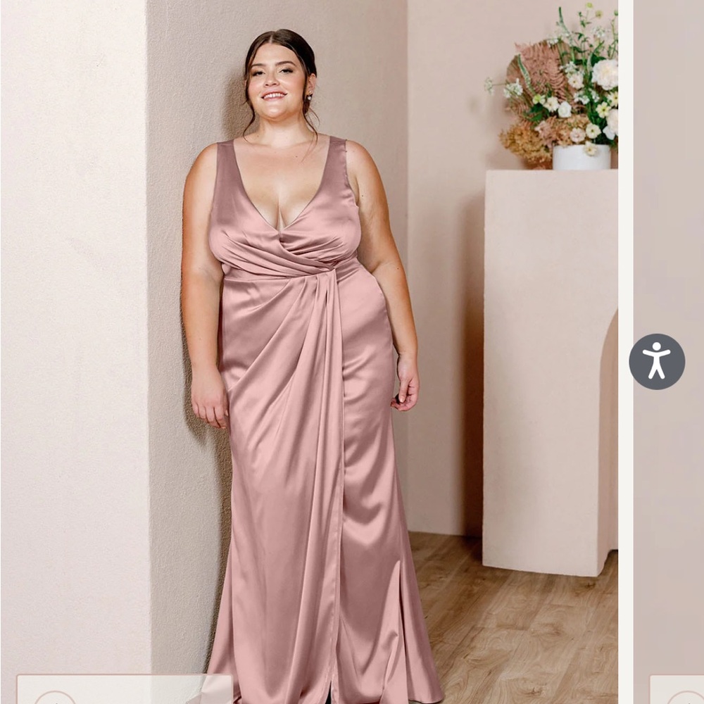 Revelry bridesmaid dress rose quartz